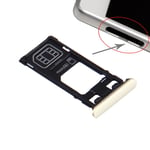 Ipartsacheter Pour Sony Xperia X (Single Sim Version) Plateau De Carte Sim + Micro Sd Card Plateau + Emplacement De Carte Plug Dust Plug (Blanc)