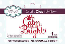 Sue Wilson - Festive Collection - All is Calm All is Bright - Craft Die Set, CEDME063