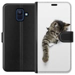 Samsung Galaxy A6 (2018) Plånboksfodral Curious Kitten