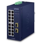 PLANET IGS-1820TF nettverkssvitsj Uhåndtert L2 Gigabit Ethernet (10/100/1000) Blå