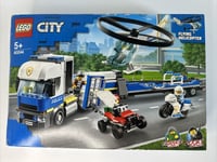 LEGO 60244 CITY POLICE TRUCK FLYING HELICOPTER TRANSPORTER 317 PIECES **SEALED**