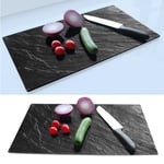 Glass Chopping Cutting Board 2 x Kitchen Worktop Ceramic Electric Hob Oven Cover