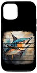 Coque pour iPhone 12/12 Pro espadon marlin art abstrait poisson de mer profonde, pêche pêcheur