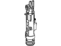Geberit Spolarmatur 3/6 L T/Omega 82, Plast