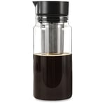 Xavax Cold Brew Cafetière à piston (infusée à froid, machine à thé et à café 2 en 1, machine à café et machine à thé, bouteille de 1 l, verre à froid pour café glacé, machine à tricolate, cafetière)