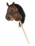 Hobby Horse, Brown, With Reins Toys Rocking Toys Brown Teddykompaniet