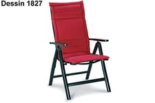Best Soft-Line 1827 Coussin de Chaise à Dossier Haut en Polyester/Coton Rouge 120 x 50 x 4 cm