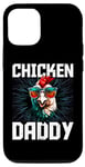 Coque pour iPhone 15 Pro Chicken Daddy Retro Chicken Dad Fête des Pères Homme