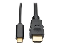 Tripp Lite USB C to HDMI Adapter Cable Converter UHD Ultra High Definition 4K x 2K @ 30Hz M/M USB Type C, USB-C, USB Type-C 6ft 6' - Adaptateur vidéo externe - USB-C 3.1 - HDMI - noir
