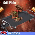 Non-stick Electric Teppanyaki Table Top Grill Griddle Hot Plate Steak Buffet Pan