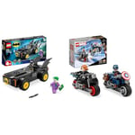 LEGO DC Batmobile Pursuit: Batman vs. The Joker Toy Car Playset, Super Hero Starter Set & Marvel Black Widow & Captain America Motorcycles, Avengers Age of Ultron Set with 2 Superhero