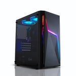 [Clearance] CiT Volt RGB Tempered Glass Micro ATX Gaming PC Case