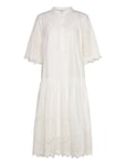 Timorll Midi Dress Ss Knälång Klänning White Lollys Laundry