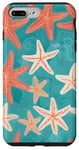 Coque pour iPhone 7 Plus/8 Plus Coquillages d'étoiles de mer cool motif vagues de corail