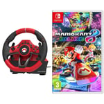 Hori Kart Racing Wheel Pro Deluxe NSW-228U Nintendo Switch/PC & Mario Kart 8 Deluxe (Nintendo Switch)