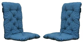 Chicreat Lot de 2 Chaises à Dossier Haut, 120 x 50 x 8 cm, Bleu/Gris