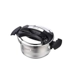 Royalty Line RL-24PS4L: 24 cm tryckkokare i rostfritt stål - 4L