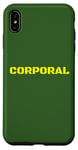 Coque pour iPhone XS Max Caporal militaire officier des forces armées imprimé au dos