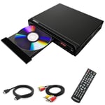 DVD Player for TV,All-Region Free,Mini Compact DVD CD MP3 Player,with HDMI Cable for TV,USB Port, Remote Control, (non blueray)