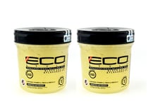 ECO Black Castor & Flaxseed Oil Styling Gel with Strengthen 16oz - Pack of 2