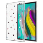 ZhuoFan For Samsung Galaxy Tab A 10.1" 2019 Case, Cover Silicone Transparent Clear with Pattern Slim Shockproof Soft Gel TPU Shell Sleeve Skin for Samsung Galaxy Tab A 10.1" Tablet, Love