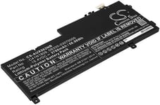 Kompatibelt med Asus ZenBook Flip 15 UX562FD-A1004T, 15.4V, 3700 mAh