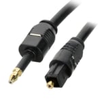 1M Adaptateur connecteur Audio optique numérique Toslink vers Mini câble Toslink or 3.5mm Nipseyteko