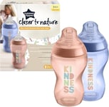 Tommee Tippee Closer to Nature Baby Bottles, Breast-Like Teat 340ml, Kindness