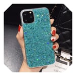 Shinning Glitter Phone Case for iPhone 11 Pro X XR XS Max Bling Soft Silicone Back Cover for iPhone 7 8 6S 6 Plus 5S SE Cases-Green-For iPhone 11 Pro