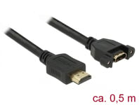 DeLOCK 85463 HDMI cable 0.5 m HDMI Type A (Standard) Black