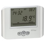 VEMER VE328100 MITHOS - Thermostat Mural avec Programmation Hebdomadaire, Alimenté par Pile, Blanc