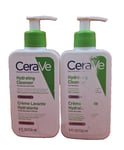 2x CeraVe Hydrating Cleanser Dermatologically-Approved Deep Hydration Formula