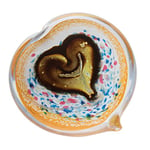 Caithness Glass Cadenza-Heart Gold, Multi Coloured, One Size