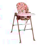 Chicco Polly Essential Chaise Haute pour Bébés de 0 Mois à 15 kg, Chaise haute évolutive, 3 Positions d'Inclinaison, 7 Niveaux de Hauteur, Pliable et Compacte, Tissu en Polyester Recyclé, Rouge