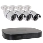 Electriq HD CCTV Camera System, 4 Channel 1080p Surveillance DVR with 4 x 1080p Outdoor Security Bullet Cameras Weatherproof, Motion Dectection, Mobile Live Viewing, App, 1TB Hard Drive
