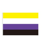 INF Ei-binaarinen GQ pride -lippu 150x90 cm