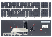 New UK Backlit Keyboard for HP Probook 650 G4 650 G5 Silver Frame L62786-031