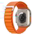 Alpine Loop Nylon Armband för Apple Watch Band 49mm 42mm 44mm 45mm 41mm 40mm 38mm Rem för iWatch Series Ultra 2/SE/9/8/7/6/5/4/3 Orange Orange 38mm 40mm 41mm