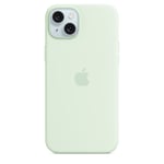 Apple iPhone 15 Plus Silicone Case with MagSafe - Soft Mint, Soft Touch Finish