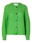 Selected Femme Women's Slflulu Ls Knit Short Cardigan B Noos Sweater, Classic Green, M
