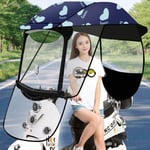 GzxLaY Universal Electric Motorcycle Rain Cover Canopy Awning, Bicycle Electric Sun Shade Rain Cover, Mobility Sun Waterproof Umbrella,F