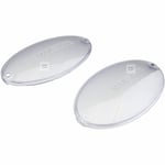 2 x Smeg Cooker Hood Extractor Fan Bulb Lamp Light Oval Lens Covers Eq 692831966