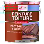 Peinture toiture tuile ciment terre cuite Gris - RAL 7040 2.5 L