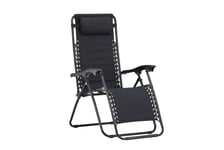 Venture Home Vulcano Solstol Svart, 2-pack Svart