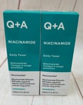 Q+A Niacinamide Daily Toner, helps calm breakouts and de-clog pores 2 x 100ml