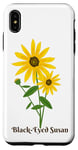 Coque pour iPhone XS Max Fleur de Susan aux yeux noirs, jaune et vert