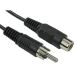 3 METRE Single RCA Phono EXTENSION Cable Male to Female 3M