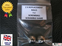  SCREWBALL SCRAMBLE Ball - 2x Replacement Metal Steel Ballbearing +BAG Tomy Game