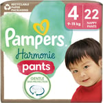 Pampers Harmonie Pants Size 4 Buksebleer 9-15 kg 22 stk.