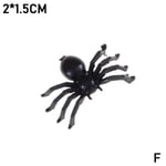 Flexible Plastic Simulation Spiders Toy Joke Scream Party F Black 2*1.5cm